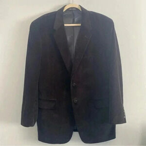 Calvin America Dark Brown/Black Corduroy Sports Jacket Coat Blazer 44R -Like New